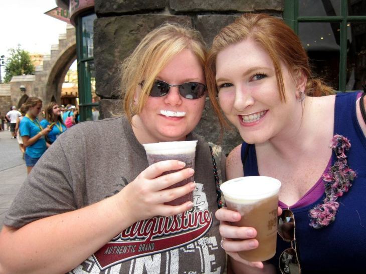 There are a million "better" pictures I could share, but this one is true friendship: sharing a Butterbeer at Harry Potter World in Florida! 