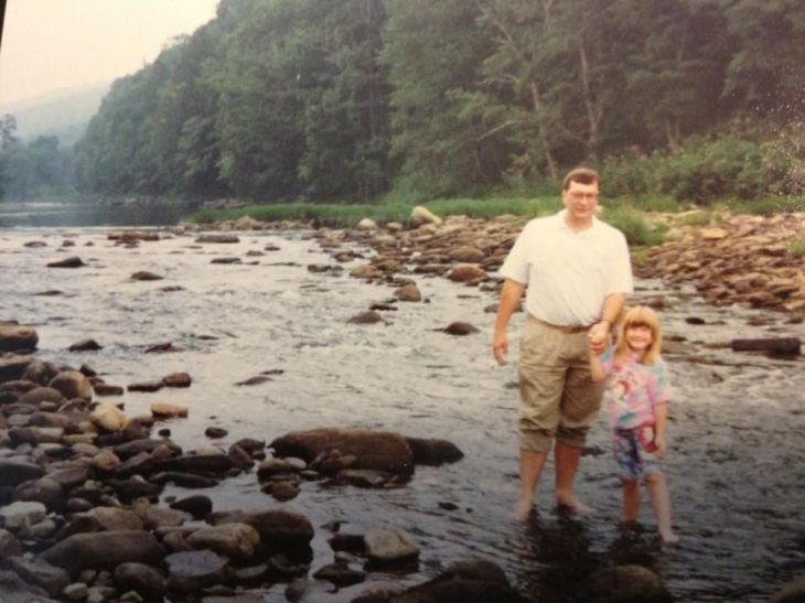 Another memory? Wading in the Greenbrier River at Cass.